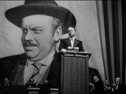 Orson Welles in Citizen Kane.