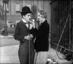 Charlie Chaplin and Virginia Cherrill in City Lights.