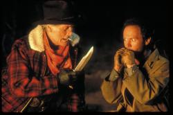 Jack Palance and Billy Crystal in City Slickers.