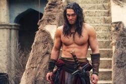 Jason Momoa as Conan the barbarian.