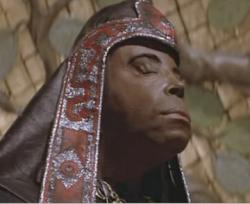 James Earl Jones as Thulsa Doom morphing into a snake in Conan the Barbarian.