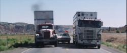 Sheriff Lyle gets caught in a trap in Convoy. Sheriff Lyle gets caught in a trap in Convoy.