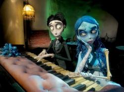 Johnny Depp and Helena Bonham Carter provide voices in The Corpse Bride. Johnny Depp and Helena Bonham Carter provide voices in The Corpse Bride.