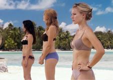 Kristin Davis, Marlin Akerman and Kristen Bell in their underwear in Couples Retreat. Kristin Davis, Marlin Akerman and Kristen Bell in their underwear in Couples Retreat.