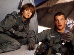 Meg Ryan and Matt Damon in Courage Under Fire. Meg Ryan and Matt Damon in Courage Under Fire.