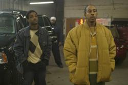 Larenz Tate and Ludacris in Crash. Larenz Tate and Ludacris in Crash.