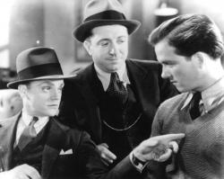 James Cagney, Frank McHugh and Eric Linden in The Crowd Roars