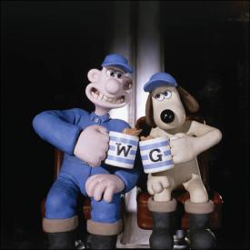 Wallace and Gromit in Wallace and Gromit: The Curse of the Were-Rabbit.