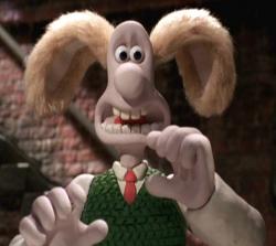 Wallace in Wallace and Gromit: The Curse of the Were-Rabbit.