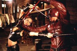 Jennifer Garner and Ben Affleck in Daredevil. Jennifer Garner and Ben Affleck in Daredevil.