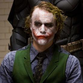 Heath Ledger in Dark Knight.