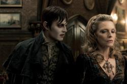 Johnny Depp and Michelle Pfeiffer in Dark Shadows.