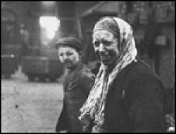 A boy and woman coal workers.  