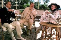 David Niven, Peter Ustinov and Bette Davis in Death on the Nile. David Niven, Peter Ustinov and Bette Davis in Death on the Nile.