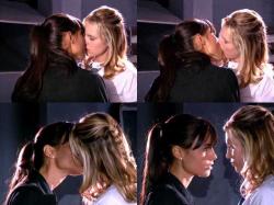 Jordana Brewster and Sara Foster in D.E.B.S.. Jordana Brewster and Sara Foster in D.E.B.S..