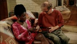 Hazelle Goodman and Woody Allen in Deconstructing Harry. Hazelle Goodman and Woody Allen in Deconstructing Harry.