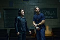 Édgar Ramírez and Eric Bana in Deliver Us from Evil. Édgar Ramírez and Eric Bana in Deliver Us from Evil.
