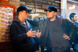 Matt Damon and Leonardo DiCaprio in The Departed. Matt Damon and Leonardo DiCaprio in The Departed.