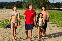 The cast of The Descendants suffering through another day in paradise.