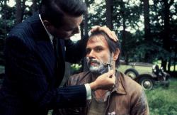 Dirk Bogarde shaves Klaus Lowitsch in Despair. Dirk Bogarde shaves Klaus Lowitsch in Despair.
