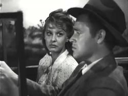 Ann Savage and Tom Neal in Detour.