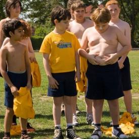 Zachary Gordon and Robert Capron in Diary of a Wimpy Kid.