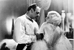 Wallace Beery and Jean Harlow in Dinner at Eight.