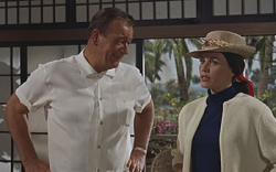John Wayne and Elizabeth Allen in Donovan's Reef. John Wayne and Elizabeth Allen in Donovan's Reef.