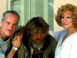 Richard Dreyfuss, Nick Nolte, and Bette Midler in Down and Out in Beverly Hills.