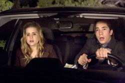 Alison Lohman and Justin Long. Alison Lohman and Justin Long.