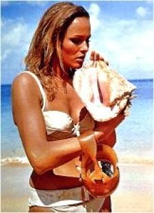 Ursula Andress and her shells. Ursula Andress and her shells.