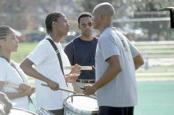 Nick Cannon, Leonard Roberts and Orlando Jones in Drumline. Nick Cannon, Leonard Roberts and Orlando Jones in Drumline.