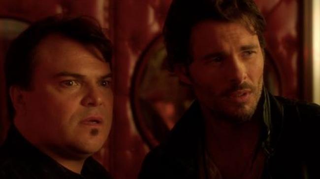 Jack Black and James Marsden in The D Train. Jack Black and James Marsden in The D Train.