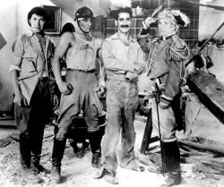 Chico, Zeppo, Groucho and Harpo Marx in Duck Soup.