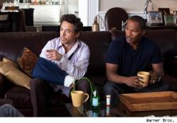 Robert Downey Jr. and a wasted Jamie Foxx in Due Date. Robert Downey Jr. and a wasted Jamie Foxx in Due Date.