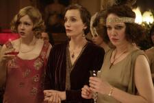 Kimberley Nixon, Kristin Scott Thomas and Katherine Parkinson as the disaproving Whittaker women in Easy Virtue.