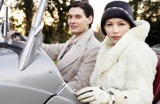 Jessica Biel and Ben Barnes in a Frazer-Nash BMW.