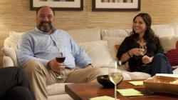 James Gandolfini and Julia Louis-Dreyfus in Enough Said. James Gandolfini and Julia Louis-Dreyfus in Enough Said.