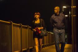 Chloe Grace Moretz and Denzel Washington in The Equalizer. Chloe Grace Moretz and Denzel Washington in The Equalizer.