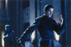 Christian Bale strikes a pose in Equlibrium Christian Bale strikes a pose in Equlibrium