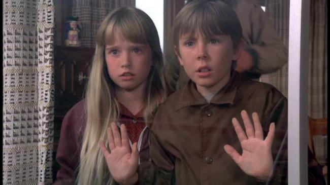 Kim Richards and Ike Eisenmann in Escape to Witch Mountain. Kim Richards and Ike Eisenmann in Escape to Witch Mountain.