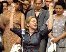 Madonna is Eva Peron in Evita.