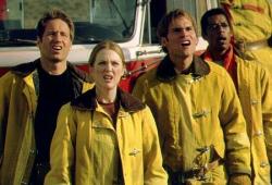 David Duchovny, Julianne Moore, Seann William Scott and Orlando Jones In Evolution. David Duchovny, Julianne Moore, Seann William Scott and Orlando Jones In Evolution.