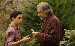 John D'Leo and Robert De Niro inThe Family John D'Leo and Robert De Niro inThe Family