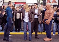 Chris Evans, Jessica Alba, Ioan Gruffudd and Michael Chiklis in The Fantastic Four.