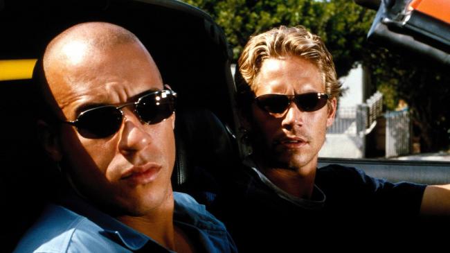 Vin Diesel and Paul Walker in The Fast and the Furious.