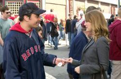 Jimmy Fallon and Drew Barrymore in Fever Pitch.
