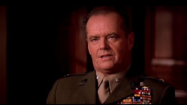 Jack Nicholson in A Few Good Men.