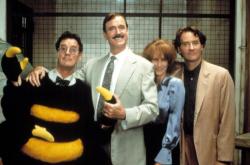 Michael Palin John Cleese, Jamie Lee Curtis and Kevin Kline reunite in Fierce Creatures. Michael Palin John Cleese, Jamie Lee Curtis and Kevin Kline reunite in Fierce Creatures.