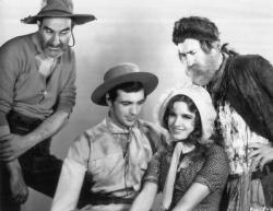 Ernest Torrence, Gary Cooper, Lili Damita and Tully Marshall in Fighting Caravans.